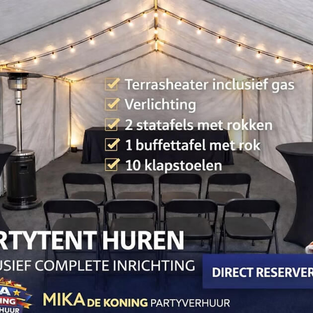 DELUXE - 8x4 METER - Capaciteit ca. 32 Personen